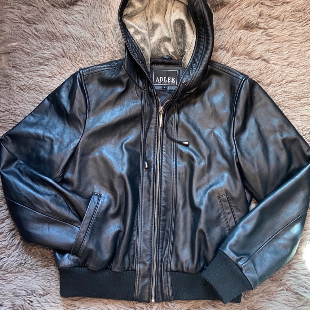 Alder Collection Genuine Leather Zip Up